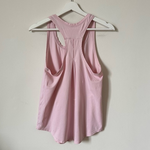 Lululemon Love Tank Top Pleated Classic Fit Pima Cotton In Feather Pink - Picture 2 of 4